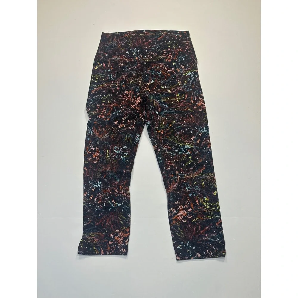 Lululemon Align Crop Nulu Foliage Overlay Multi Botanical Leggings Size 6